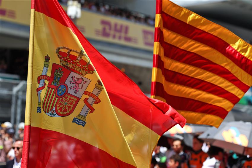 Barcelona-Catalunya flags